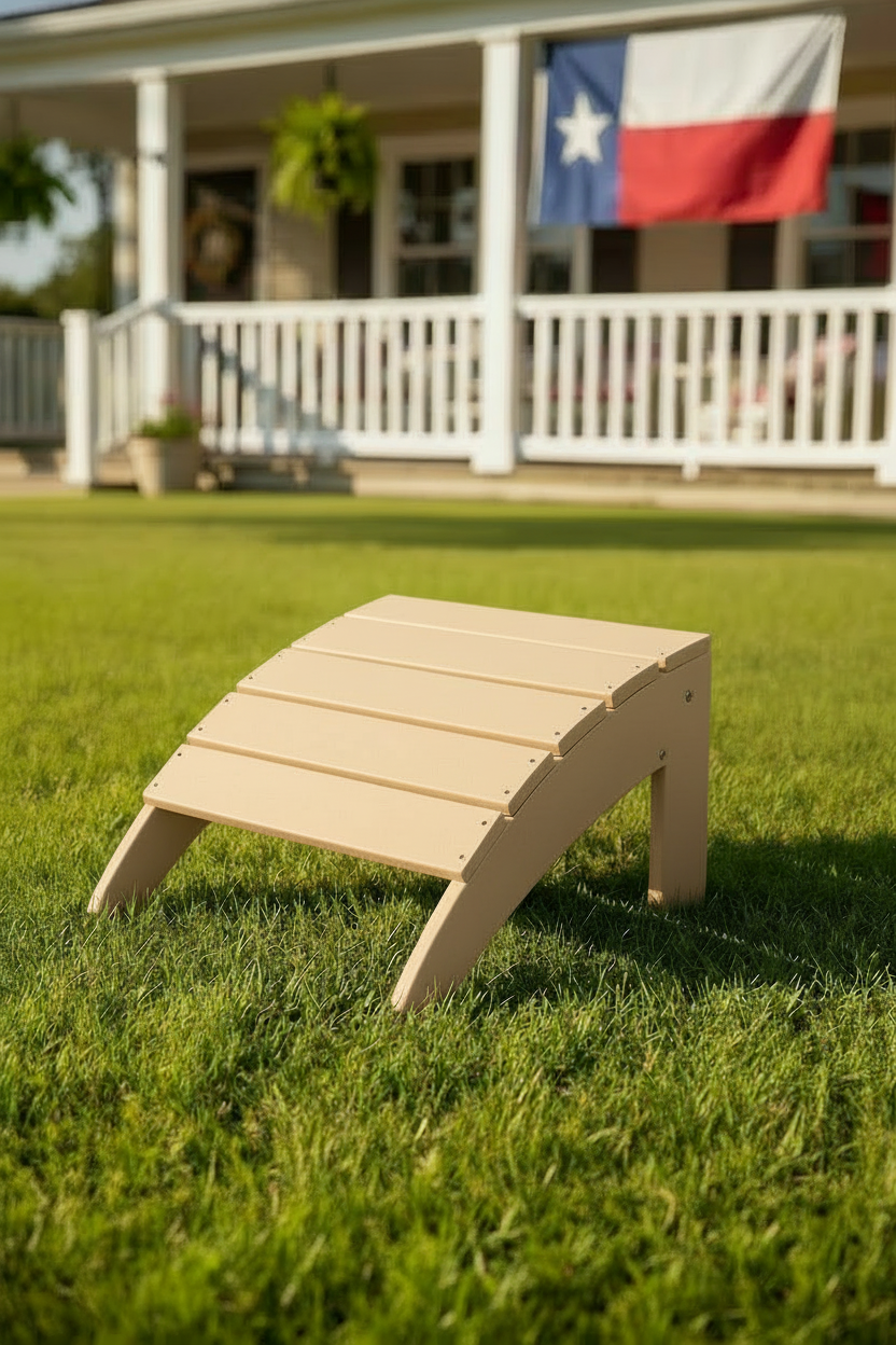 Adirondack Ottoman - Caramel Tan