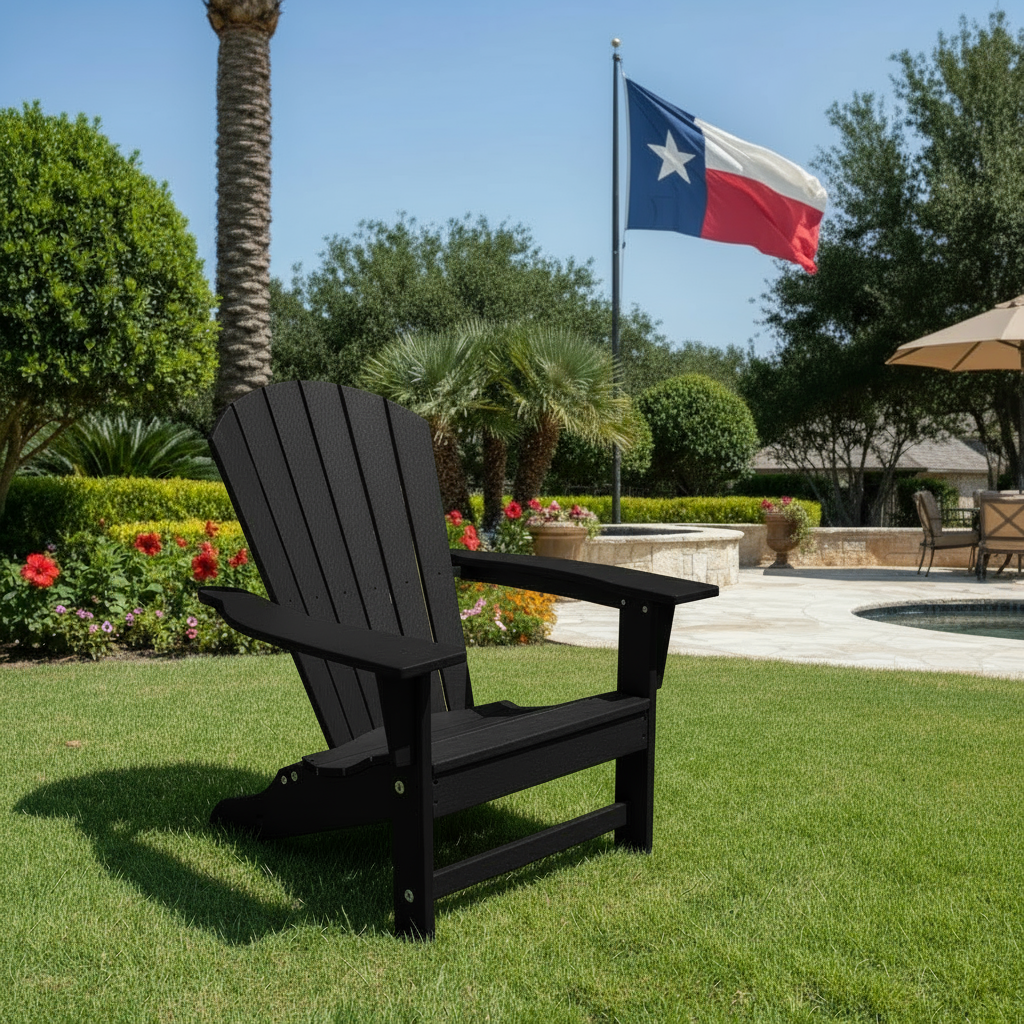 Classic Adirondack Chair - Black