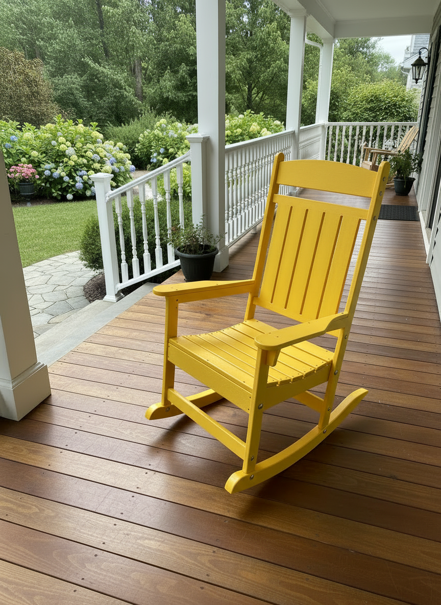 Traditional Straight-Back Rocker -Yellow
